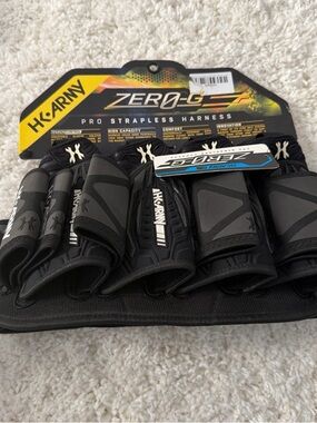 U.S. Army Black Zero-G Strapless Paintball Harness
